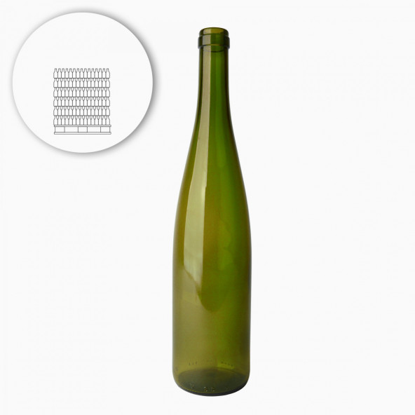 Weinflasche Schlegel 75 cl, olive - Palette 1398 St.